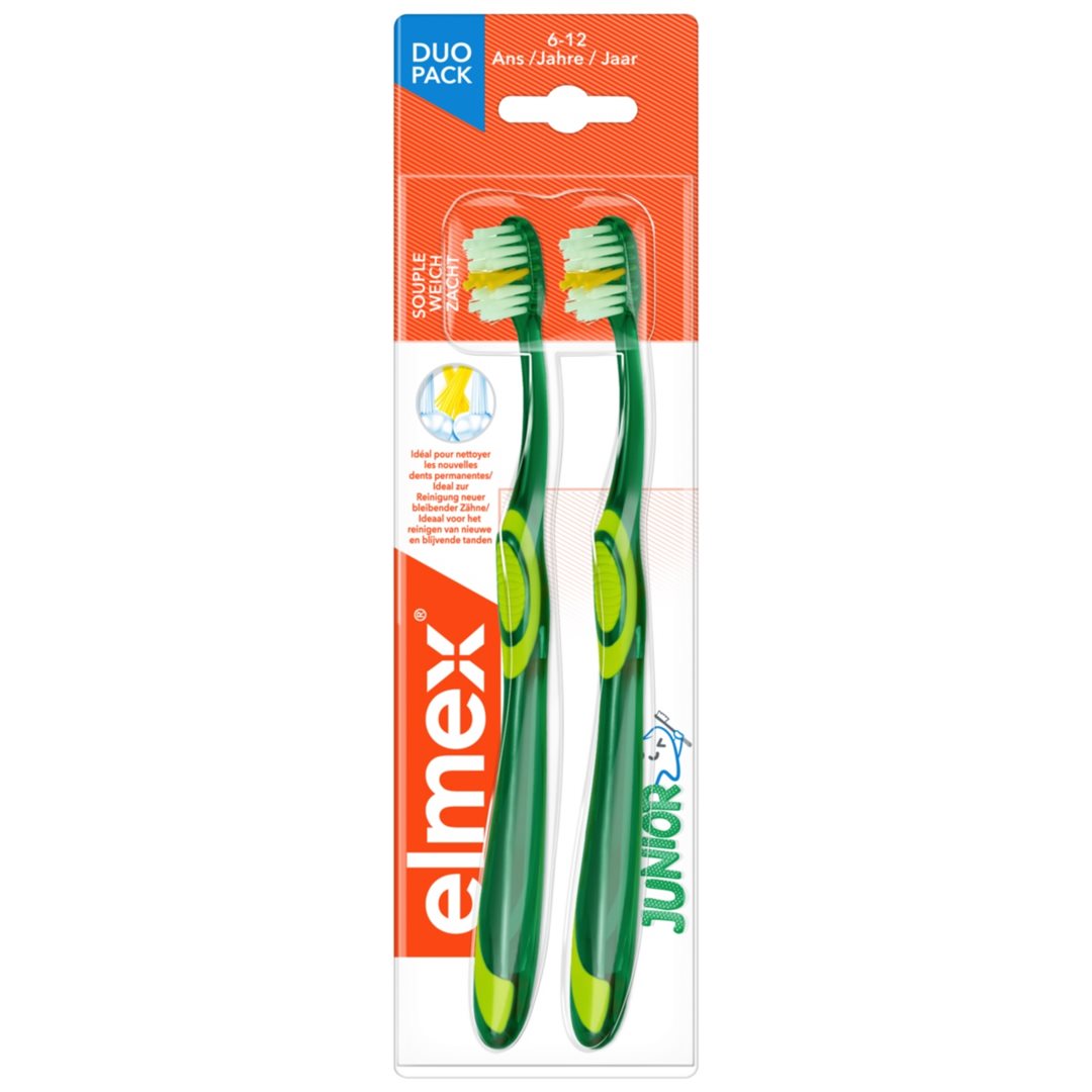 Elmex Junior Brosse à Dents Duo 2 Pièces | Soin Dentaire Enfant
