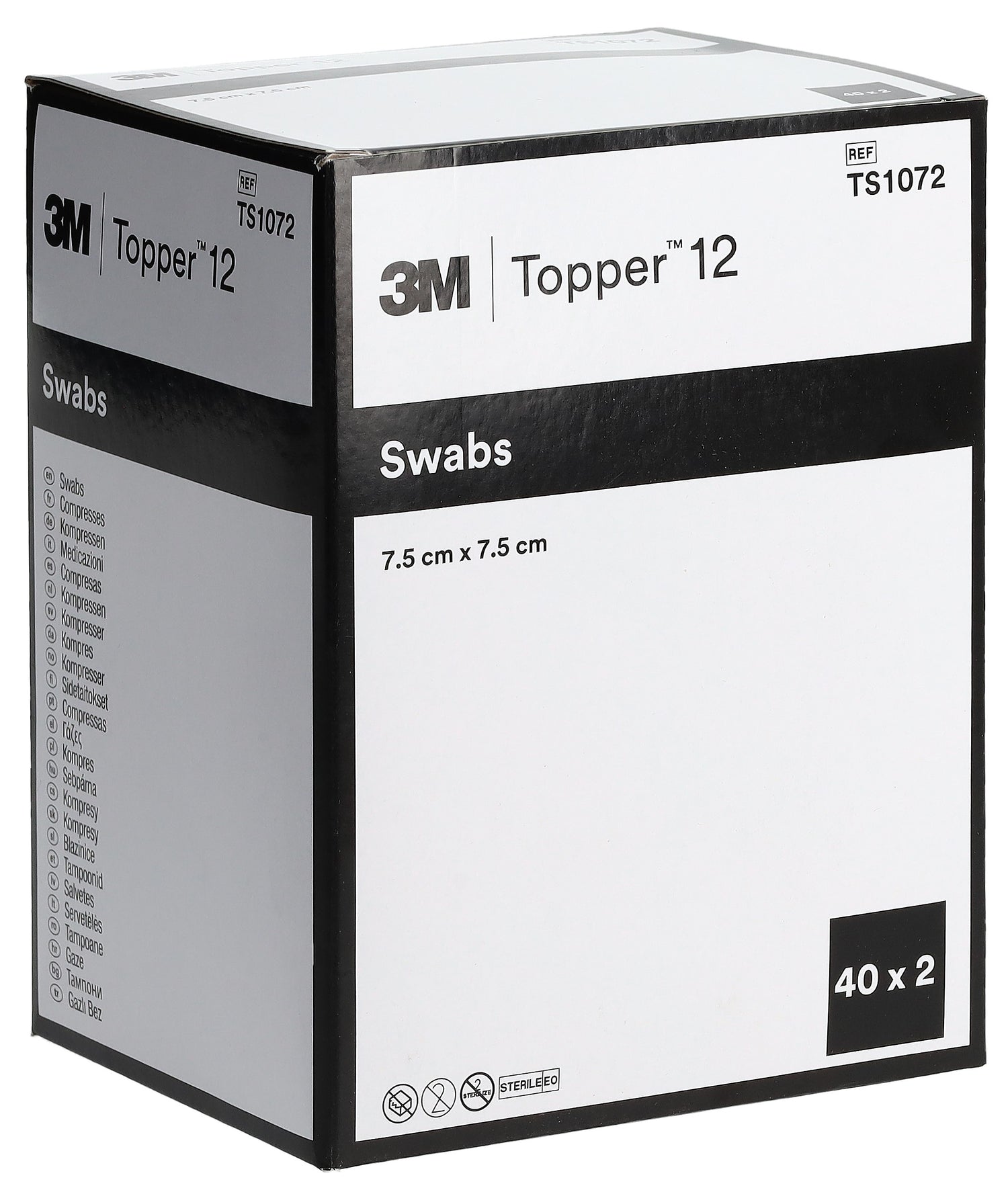 TOPPER Compresses Stériles 7.5x7.5cm 80 Pièces | Soin Essentiel