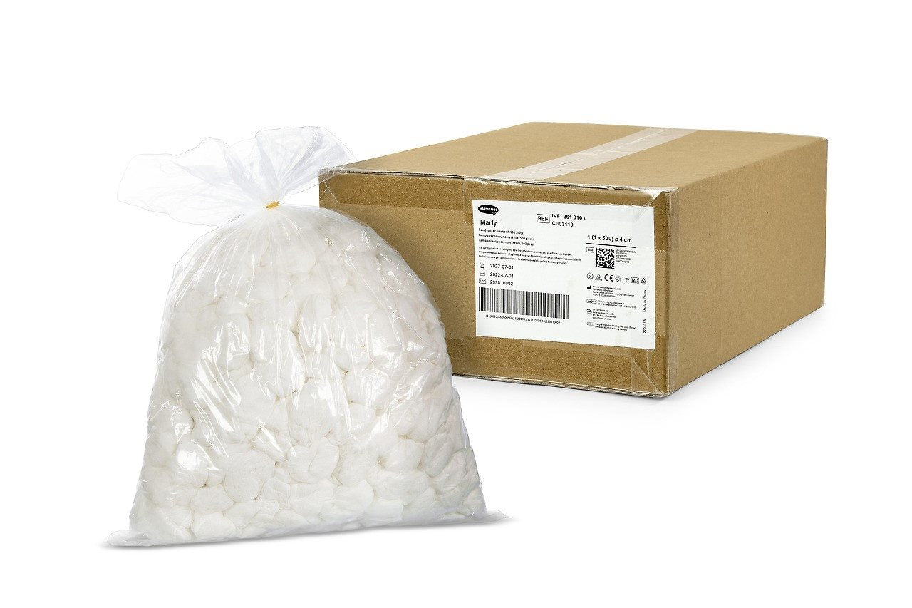 MARLY Tampons Coton Rond 4cm Douceur Absorbante | 500 Pièces