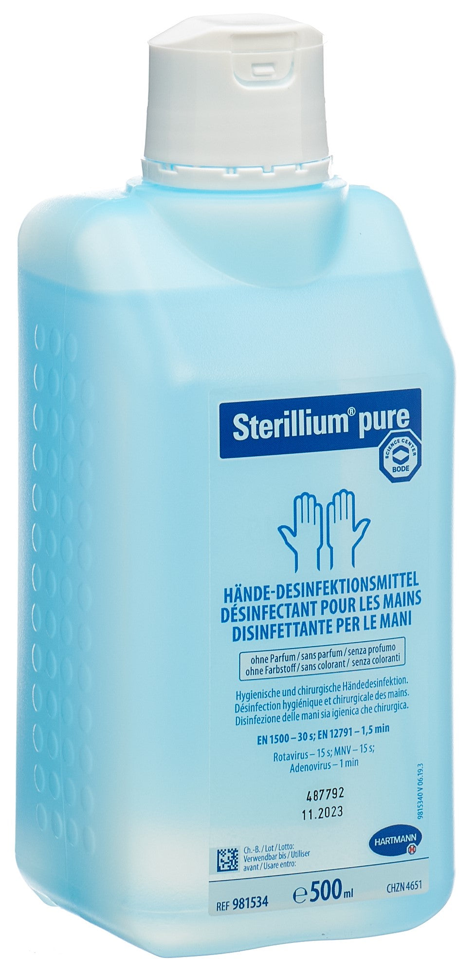 STERILLIUM pure Désinfectant Mains 500 ml Efficace