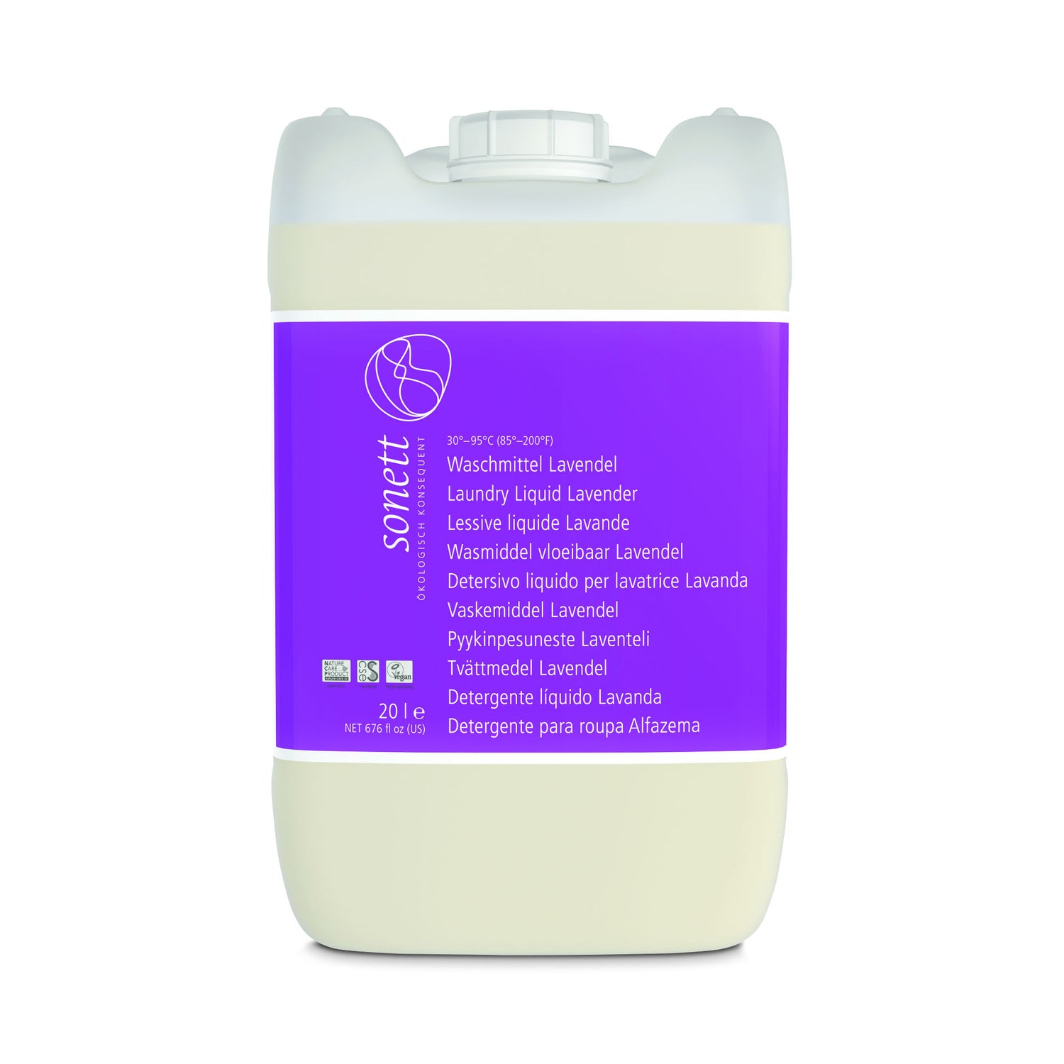 SONETT Lessive Liquide Lavandin 30-95°C Écologique Bidon 20L