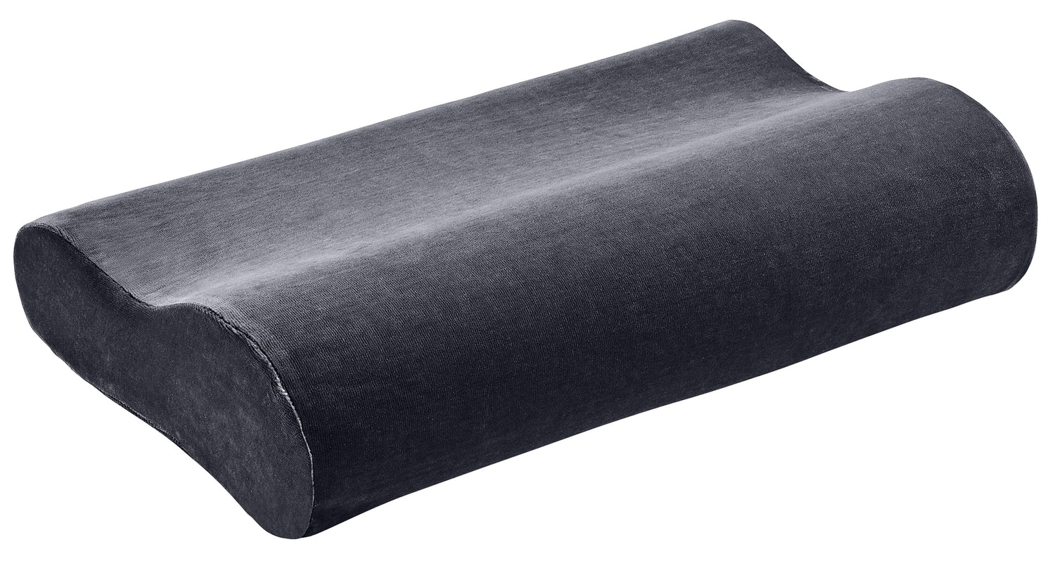 ELSA Oreiller Velours Anthracite Confort Douceur | 50 x 11 cm