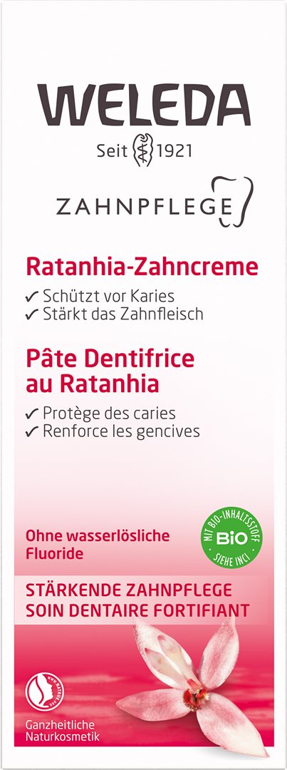 WELEDA pâte dentifrice ratanhia tb 75 ml