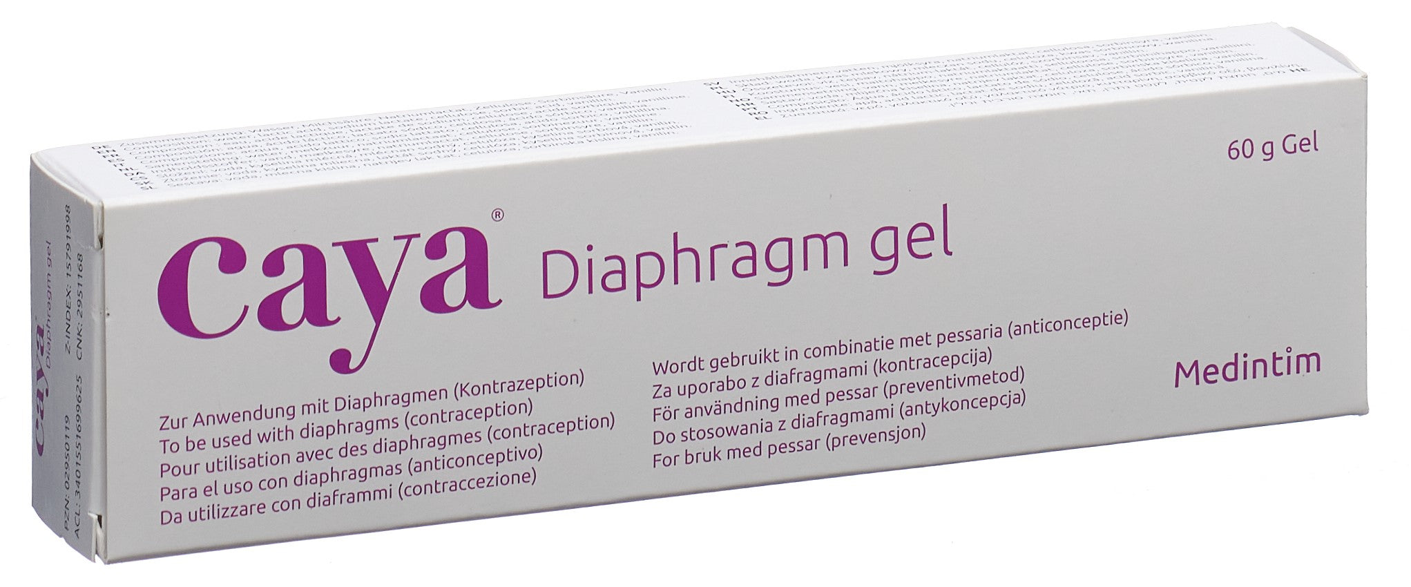 CAYA Diaphragme Gel Lubrifiant 60 g | Protection Efficace
