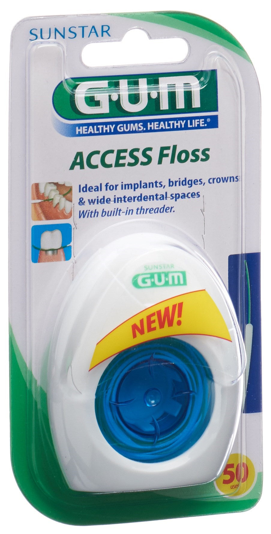 GUM Access Soie Dentaire 50 Pièces | Nettoyage Efficace