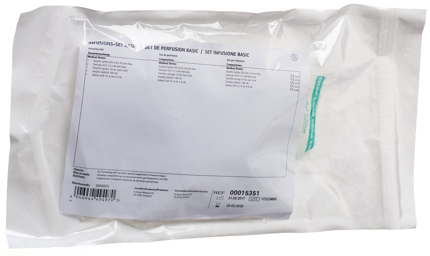 B. Braun Set Perfusion Basic Stérile pour Administration IV | 1 Unité