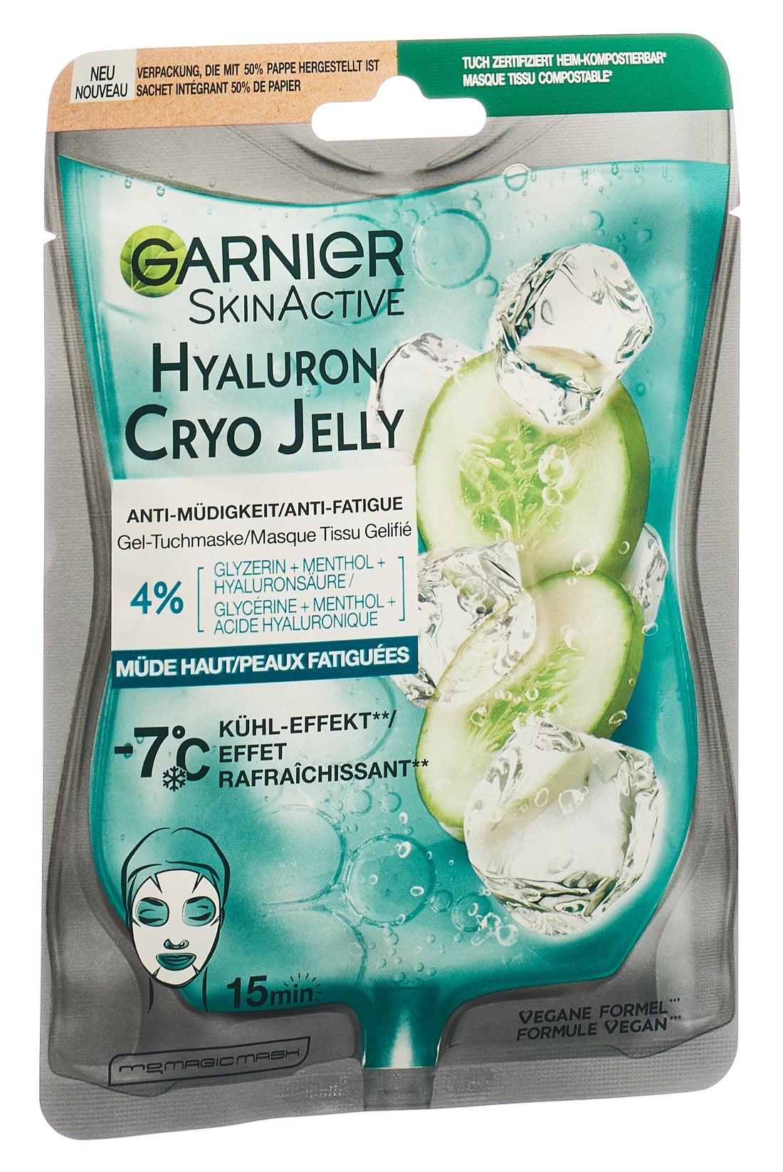 GARNIER SkinActive Cryo Jelly Masque Visage Rafraîchissant | 27 g