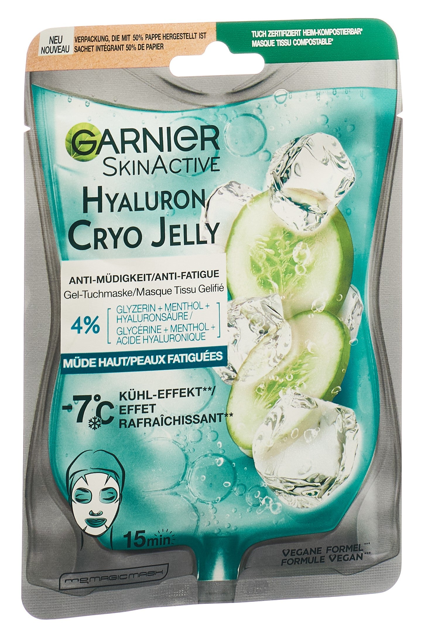 GARNIER SkinActive Cryo Jelly Masque Visage Rafraîchissant | 27 g