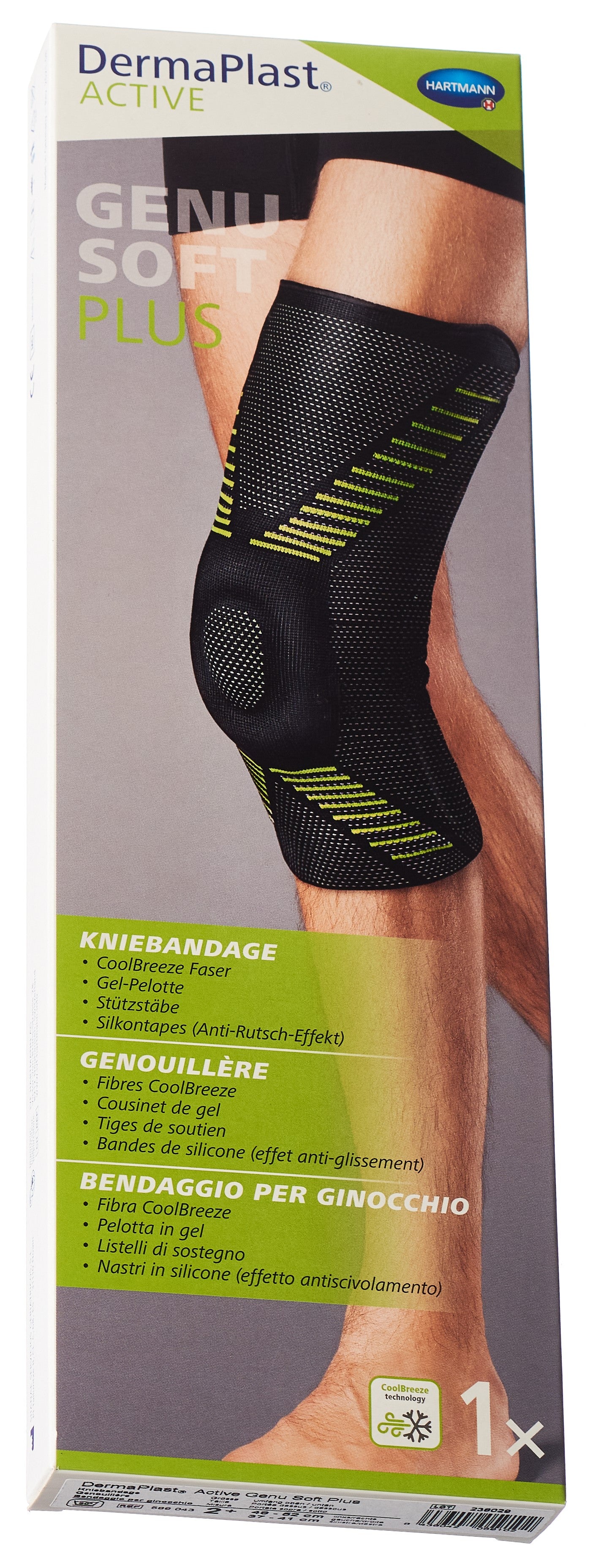 DERMAPLAST Active Genu Soft Plus S1 Genouillère Confortable | Taille Unique