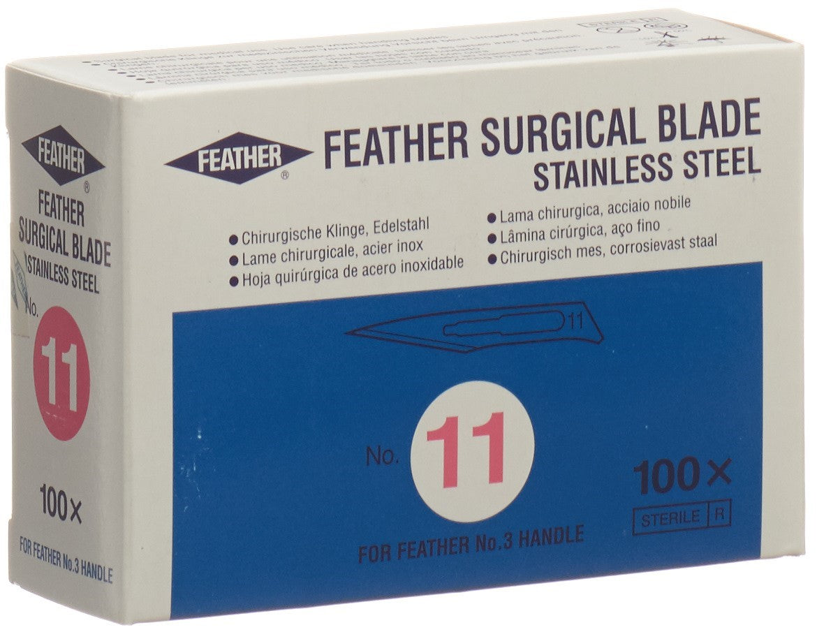 FEATHER Lames Scalpel Stériles N°11 100 Pièces | Chirurgie Précision