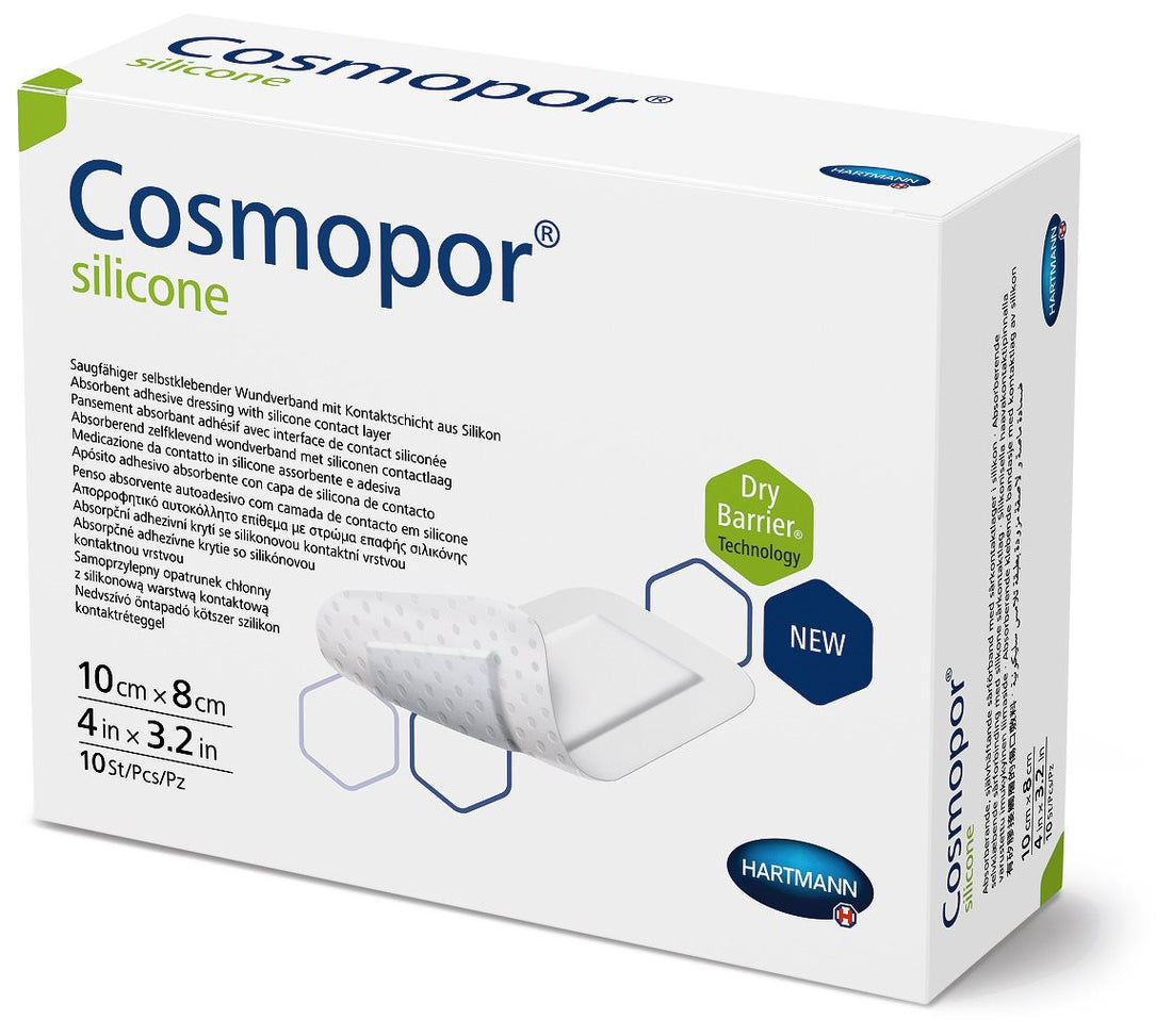 COSMOPOR Pansement Silicone 10 x 8 cm Cicatrisation Douce | 10 Pièces
