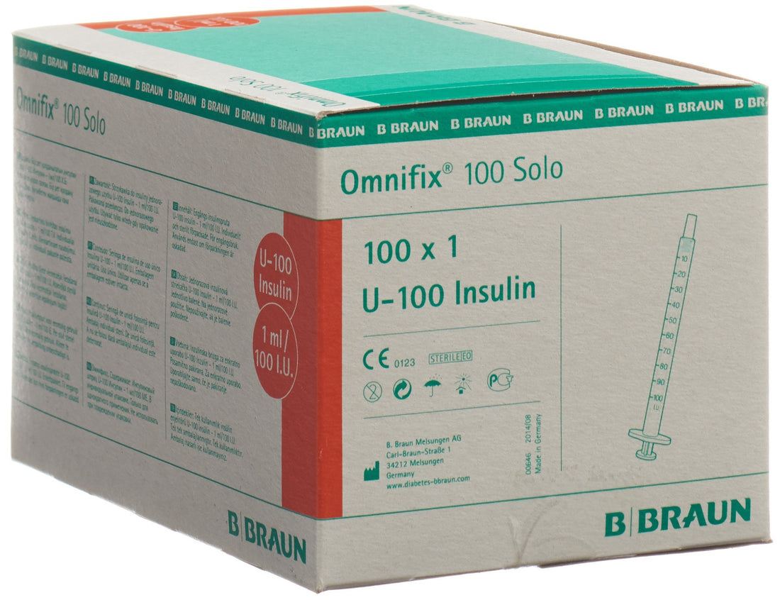 B. Braun Omnifix Seringue Insuline 1ml 100 UI | Boîte 100 pièces