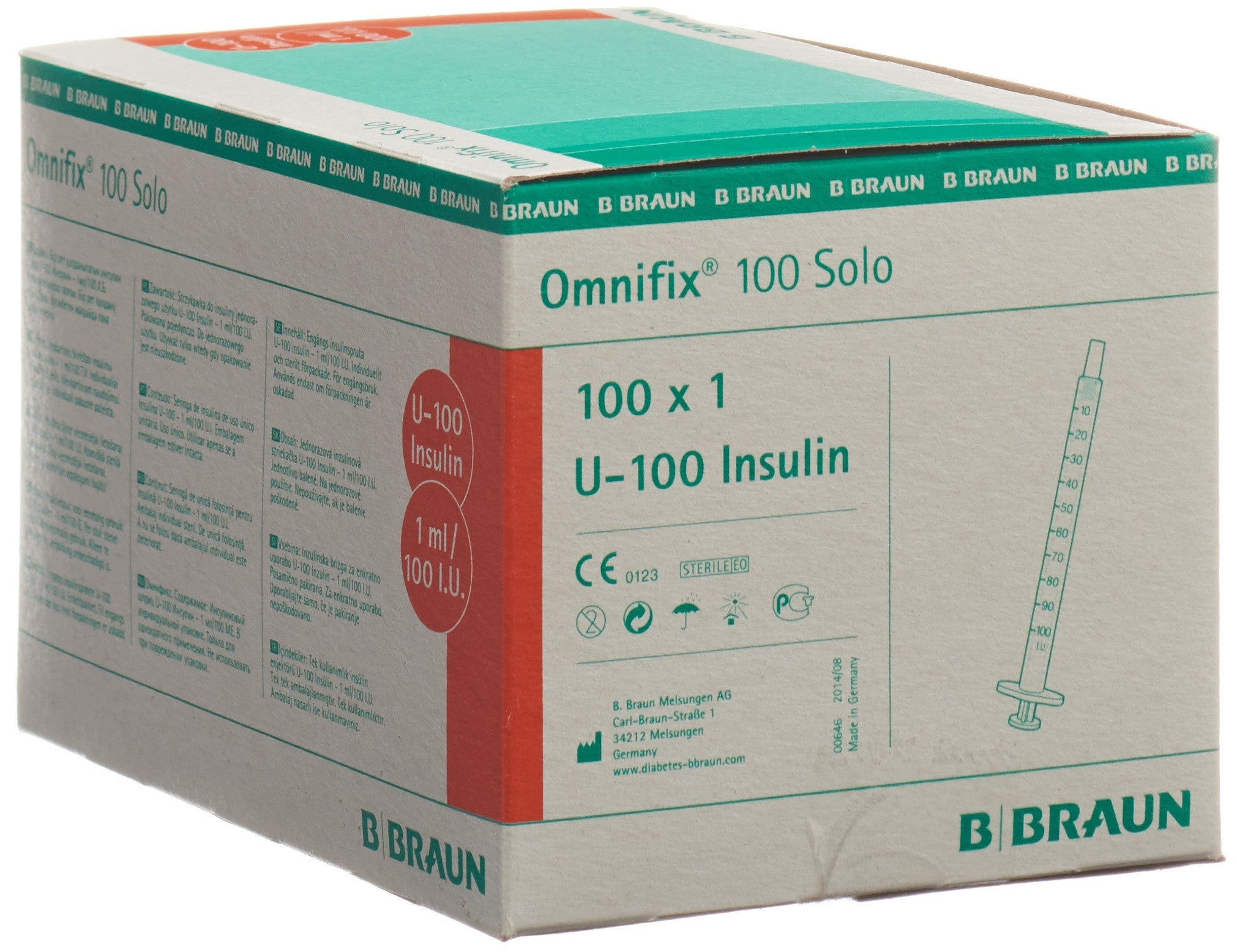 B. Braun Omnifix Seringue Insuline 1ml 100 UI | Boîte 100 pièces