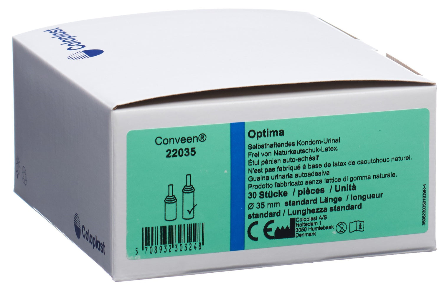 CONVEEN Optima Étui Pénien 35mm Confort &amp; Sécurité | Boîte 30 Unités