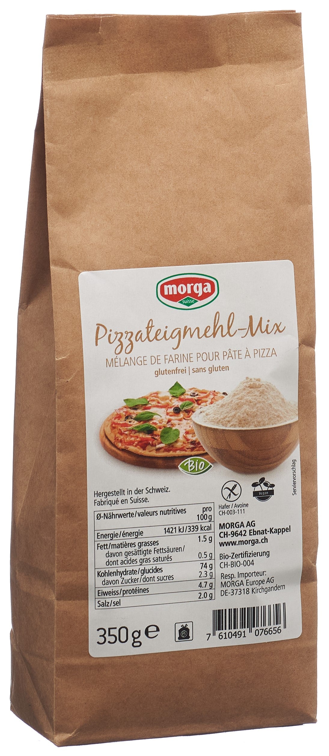 MORGA Pâte à Pizza Bio 350g | Farine Prête à l&