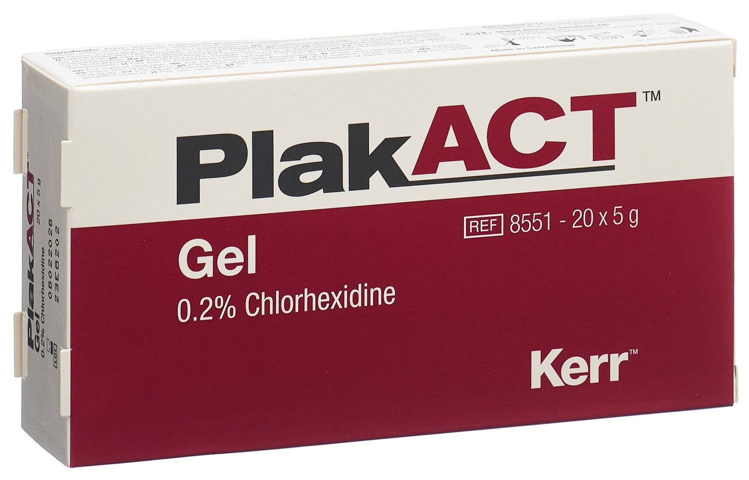 PLAKACT Gel Chlorhexidine 0.2% Soin Buccal Anti-inflammatoire | 20 Unidoses 5g