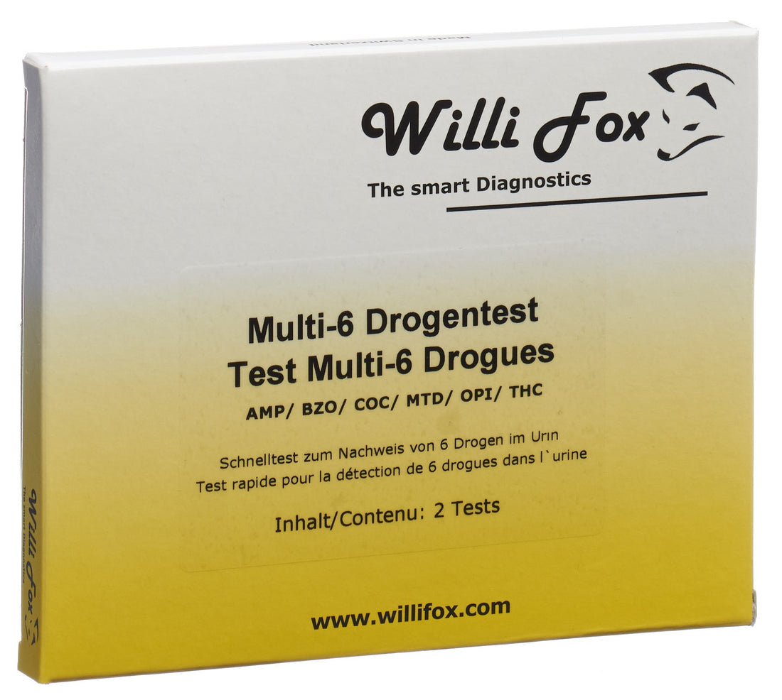 WILLI FOX test de drogue multi 6 para urine 2 pce