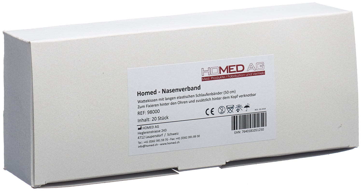 HOMED Pansement Nez Non-Stérile Universal 20 Pièces | Soin Nasal Doux