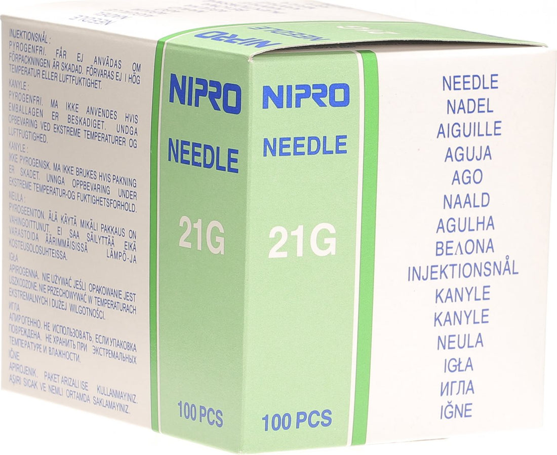 NIPRO Aiguilles Chirurgicales 0.8 x 40 mm Vert 100 Pcs | Injection Sûre