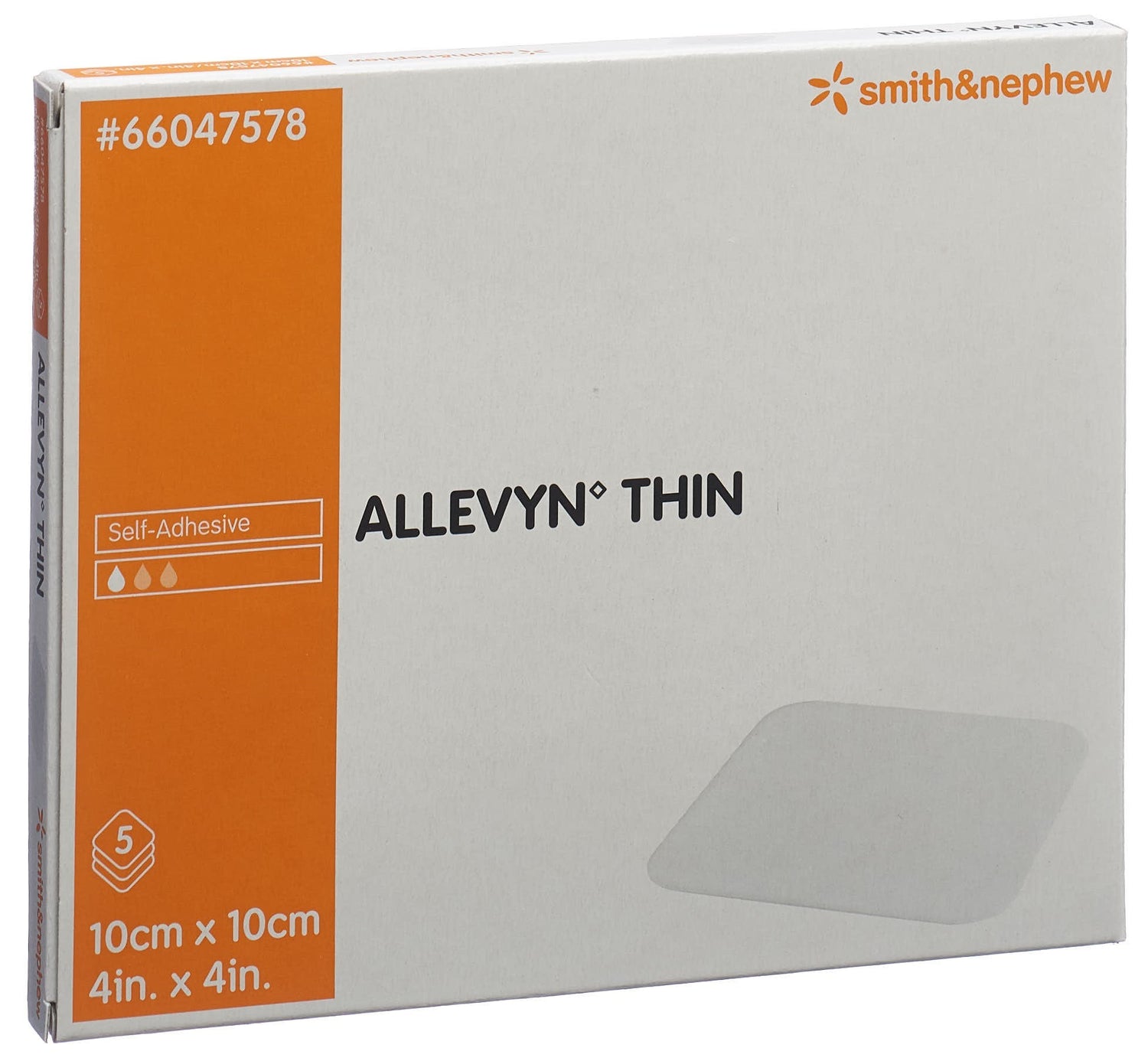 ALLEVYN THIN Pansement Adhésif 10x10cm 5 Pièces | Soin des Plaies