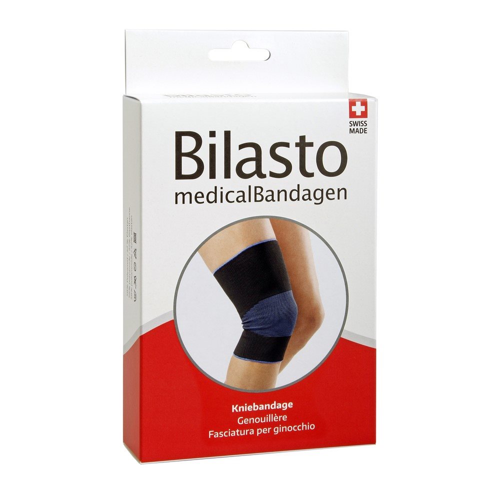 Genouillère BILASTO Noir/Bleu - Soutien et Confort | Taille S