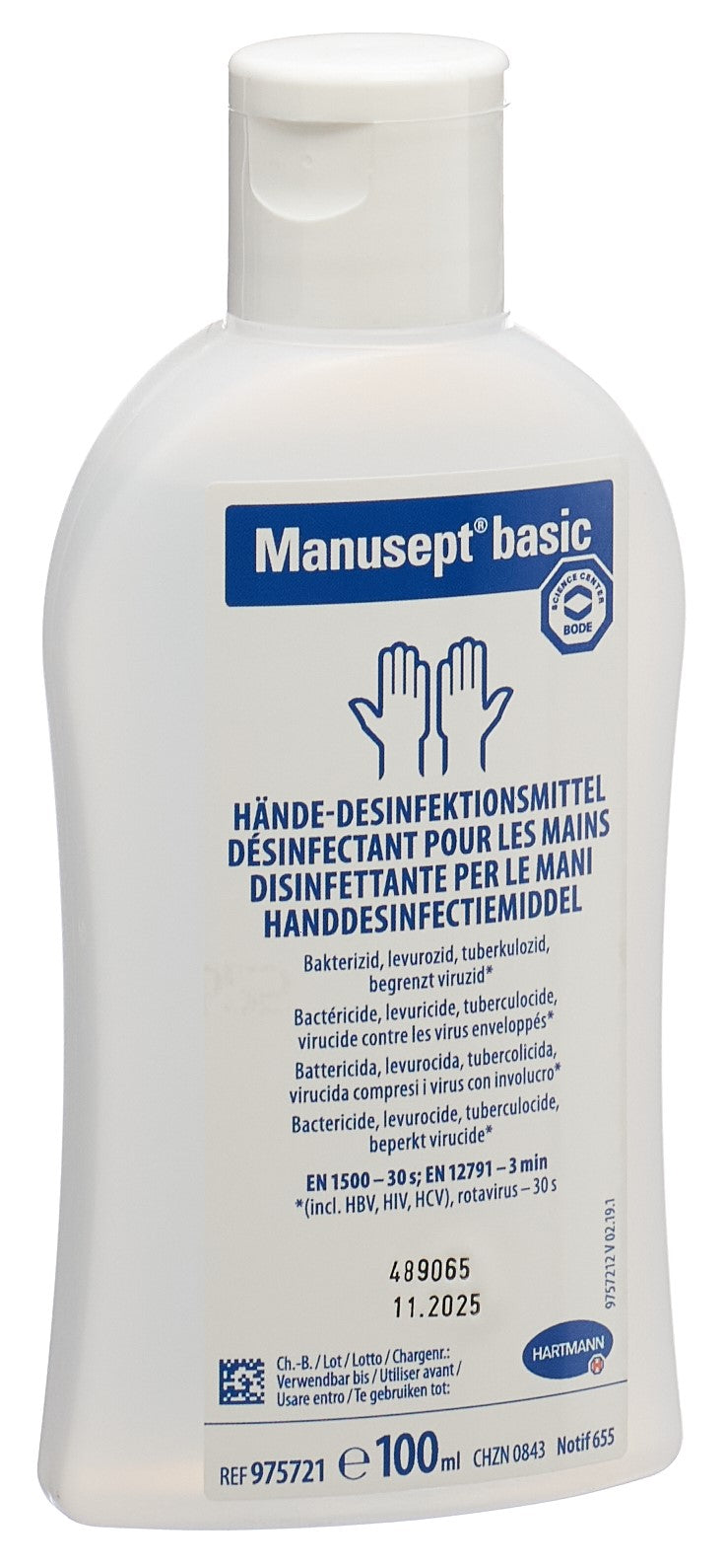 MANUSEPT Basic Désinfectant Mains Efficace | Flacon 100 ml