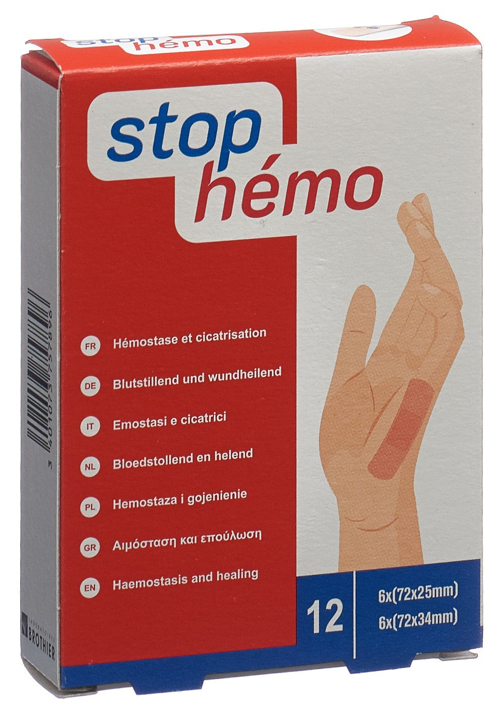 STOP HEMO Pansement Hémostatique Stérile | Boîte 12 Pièces