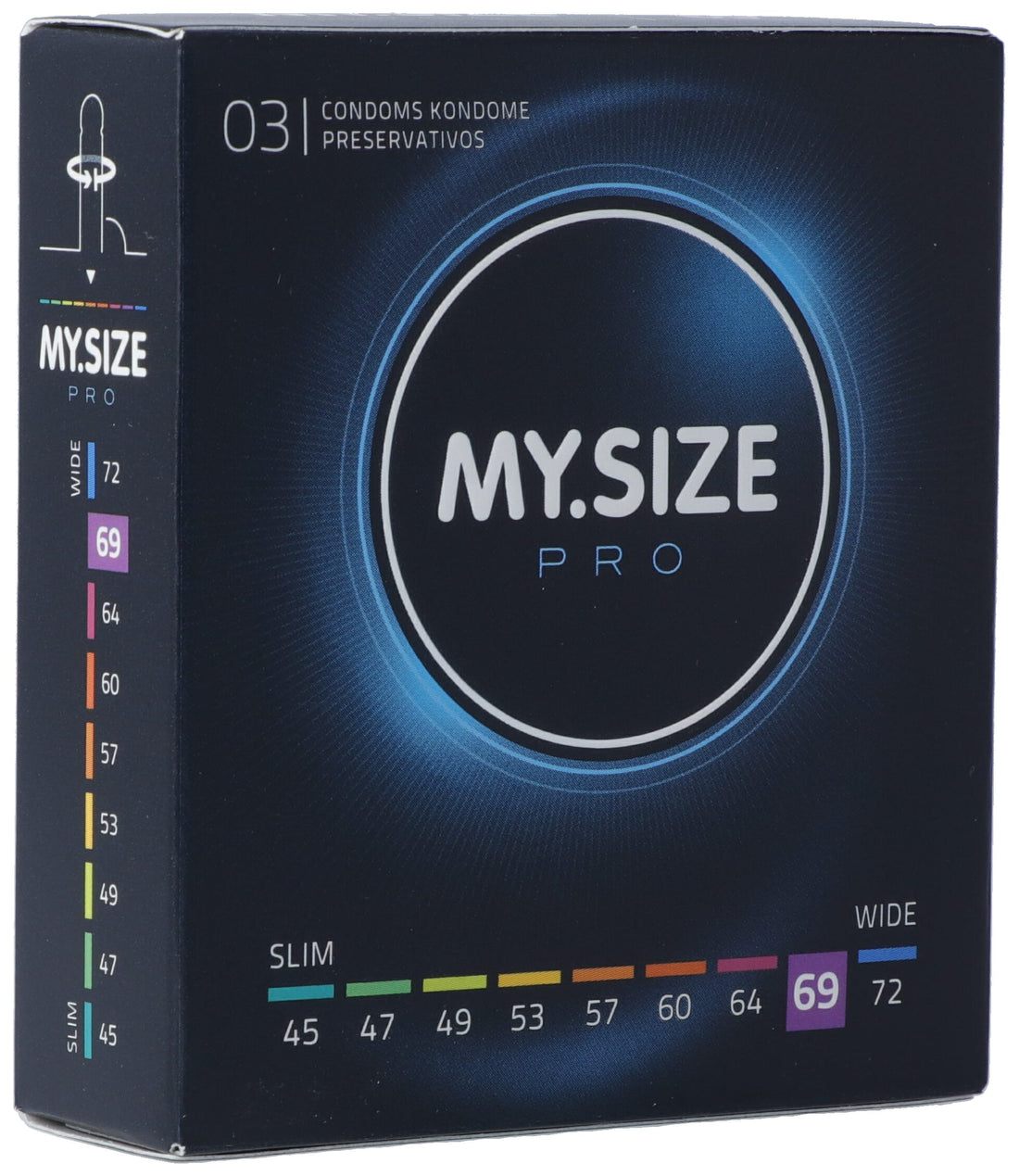 MY SIZE PRO Préservatif Grande Taille 69mm Confort &amp; Sécurité | Lot 3 Unités