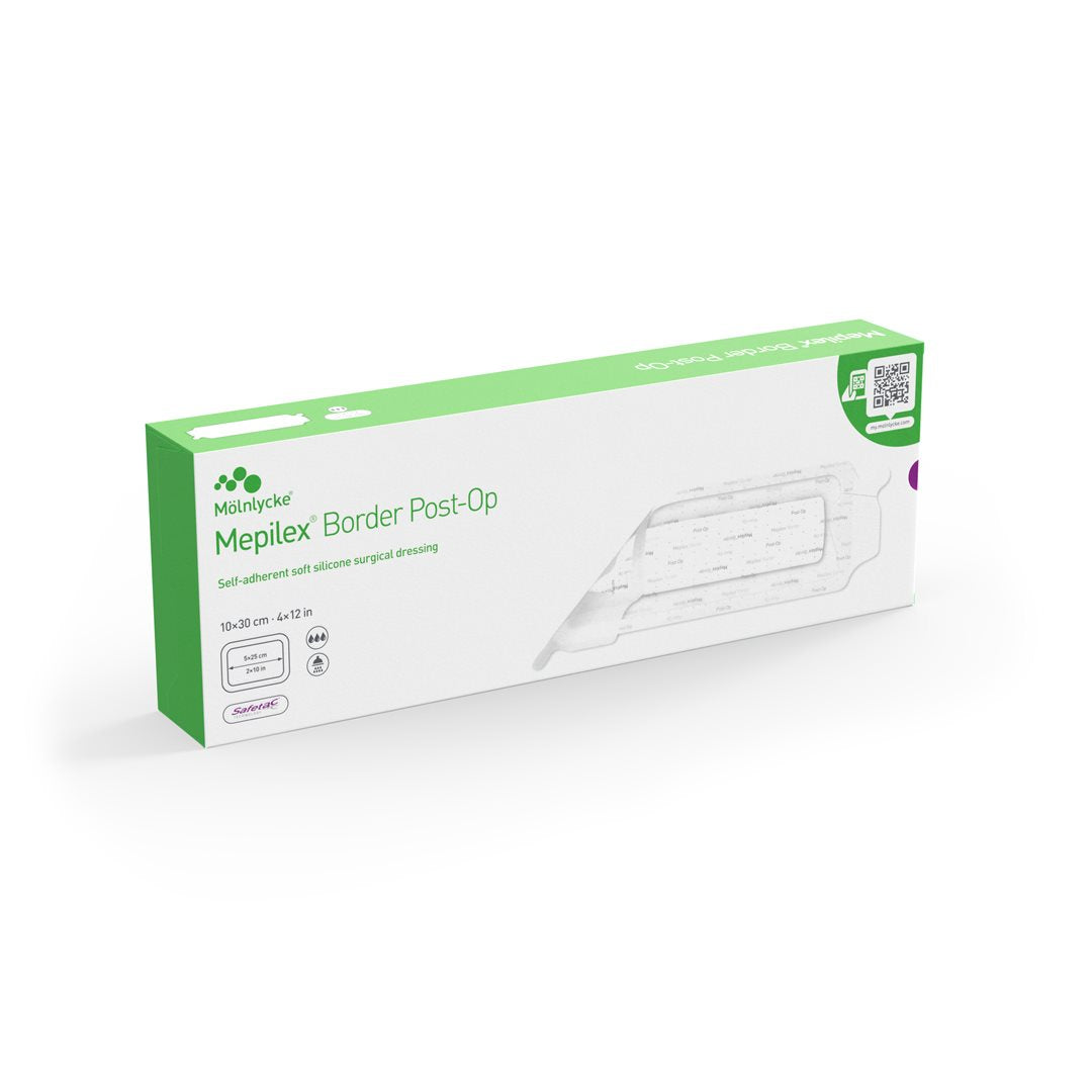 Mölnlycke MEPILEX Border Post-Op Pansement Adhésif Cicatrisation | 10x30cm 10 pièces