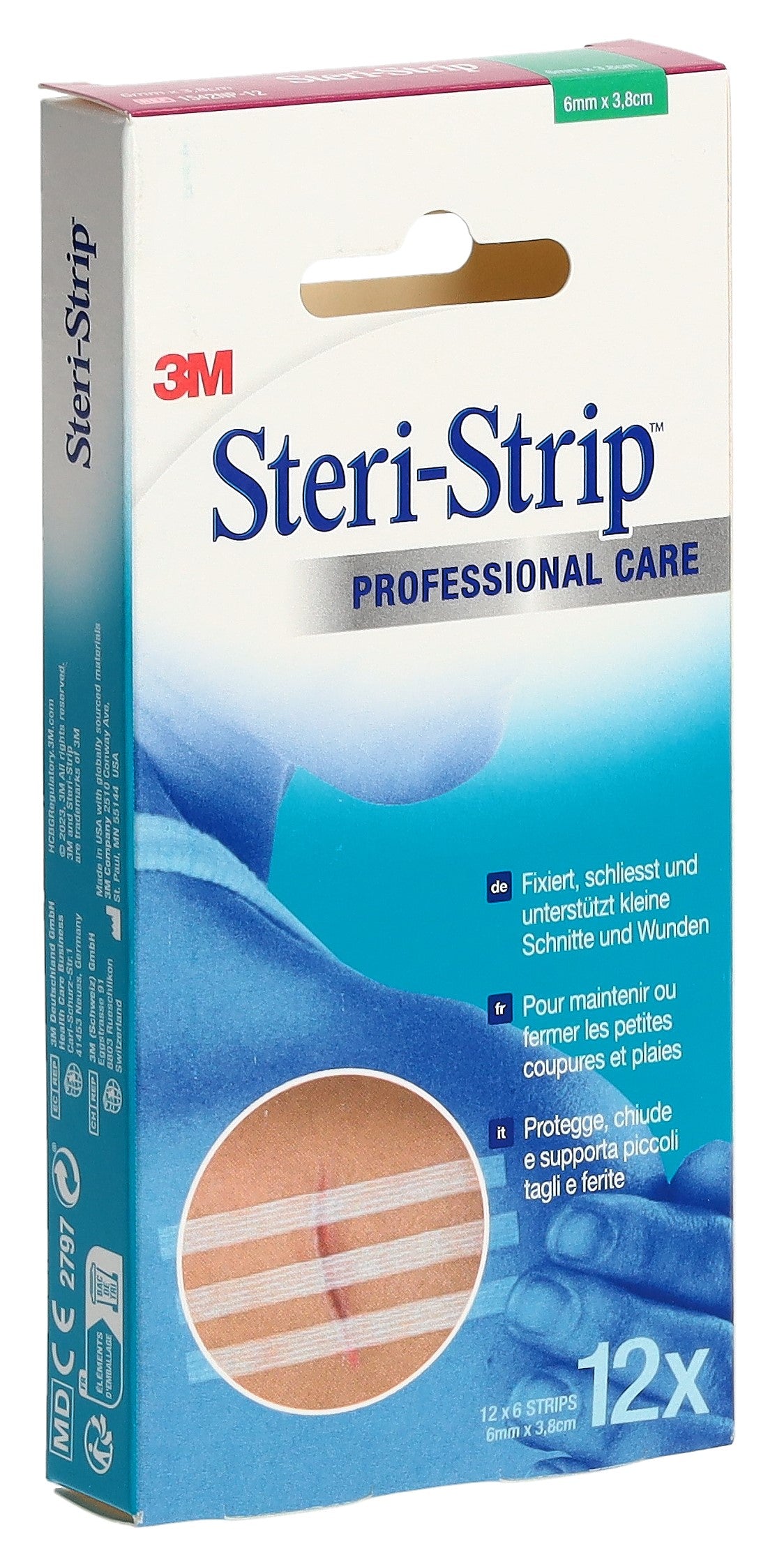 3M STERI STRIP 6x38mm blanc renforcé 12 x 6 pce