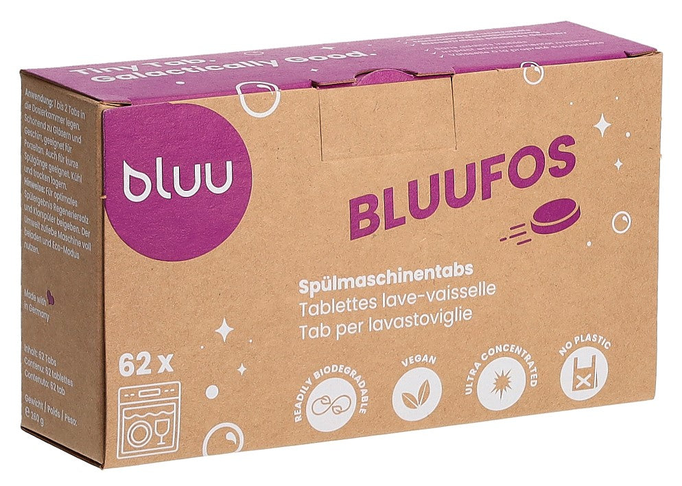 BLUU Bluufos Tablettes Lave-Vaisselle Efficaces | Boîte 62 Pièces
