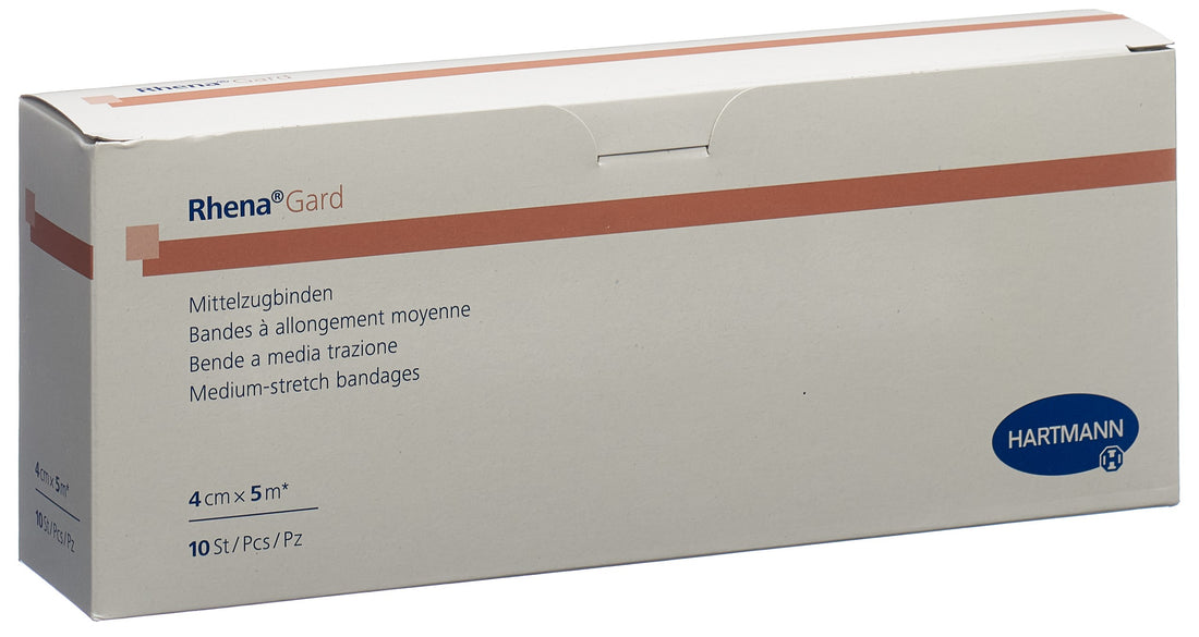 RHENA GARD Bande Élastique 5m x 4cm - Maintien &amp; Confort | Lot de 10