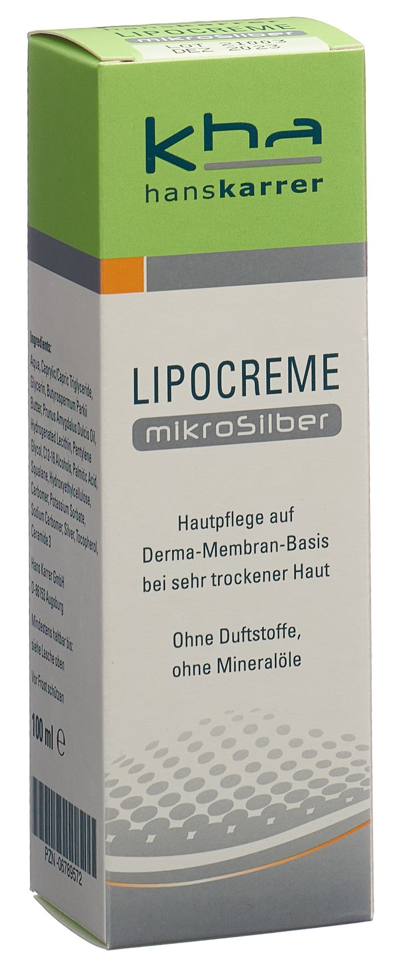 HANS KARRER Lipocreme Soin Peau Sèche 100 ml