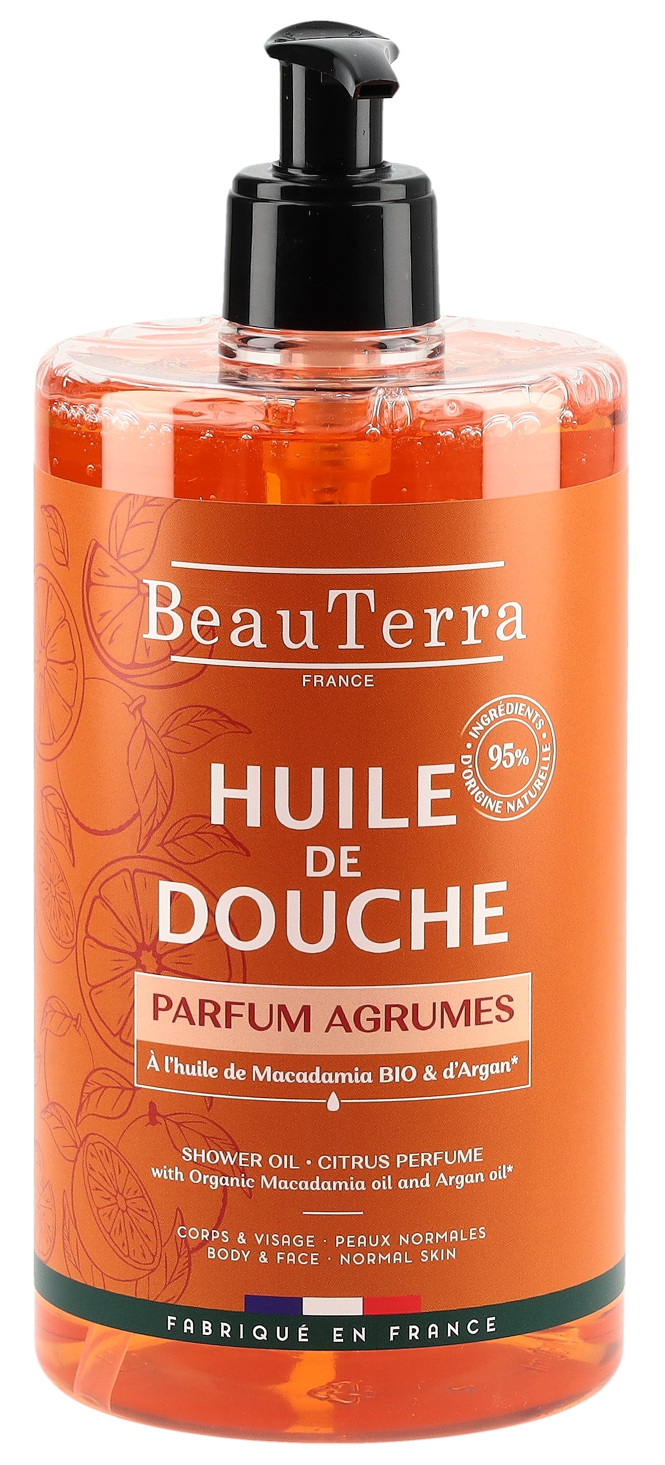 BEAUTERRA Huile de Douche Agrumes Douceur 750 ml