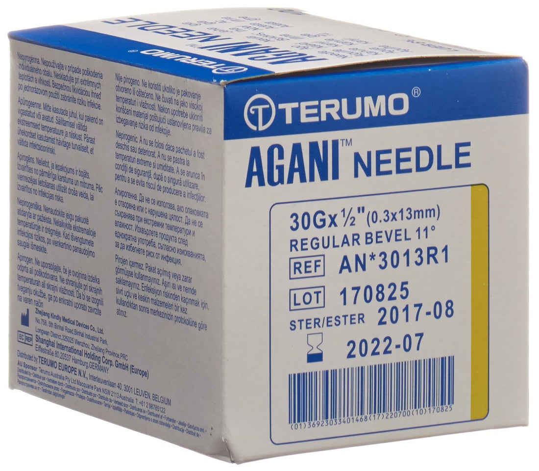 TERUMO Aiguille Seringue 30G 0.3x13mm pour Injection | Boîte 100