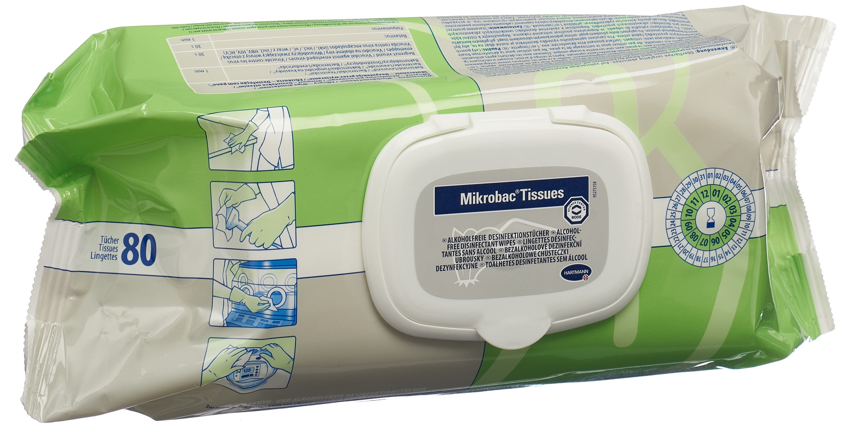 MIKROBAC Lingettes Désinfectantes 80 Lingettes | Nettoyage &amp; Hygiène