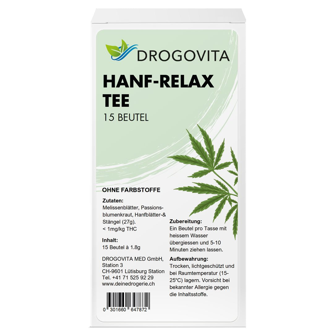 DROGOVITA Huile Relaxante Chanvre Bio 15 ml | Bien-être Naturel