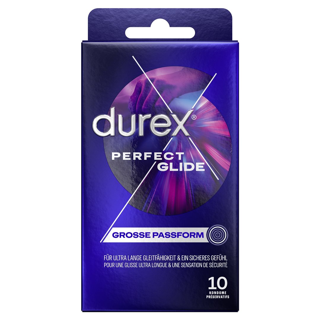 Durex Perfect Glide Lubrifiant Intime Confort 10 Pièces