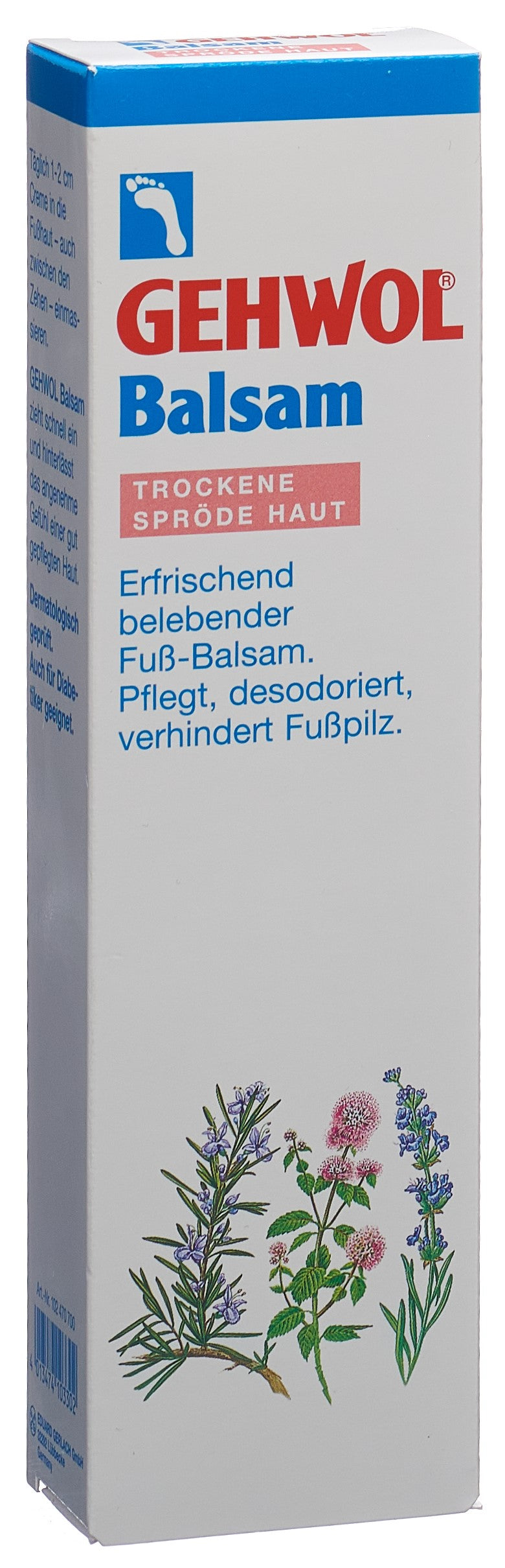 GEHWOL Baume Pieds Peau Sèche Réparateur Intense | Tube 125 ml
