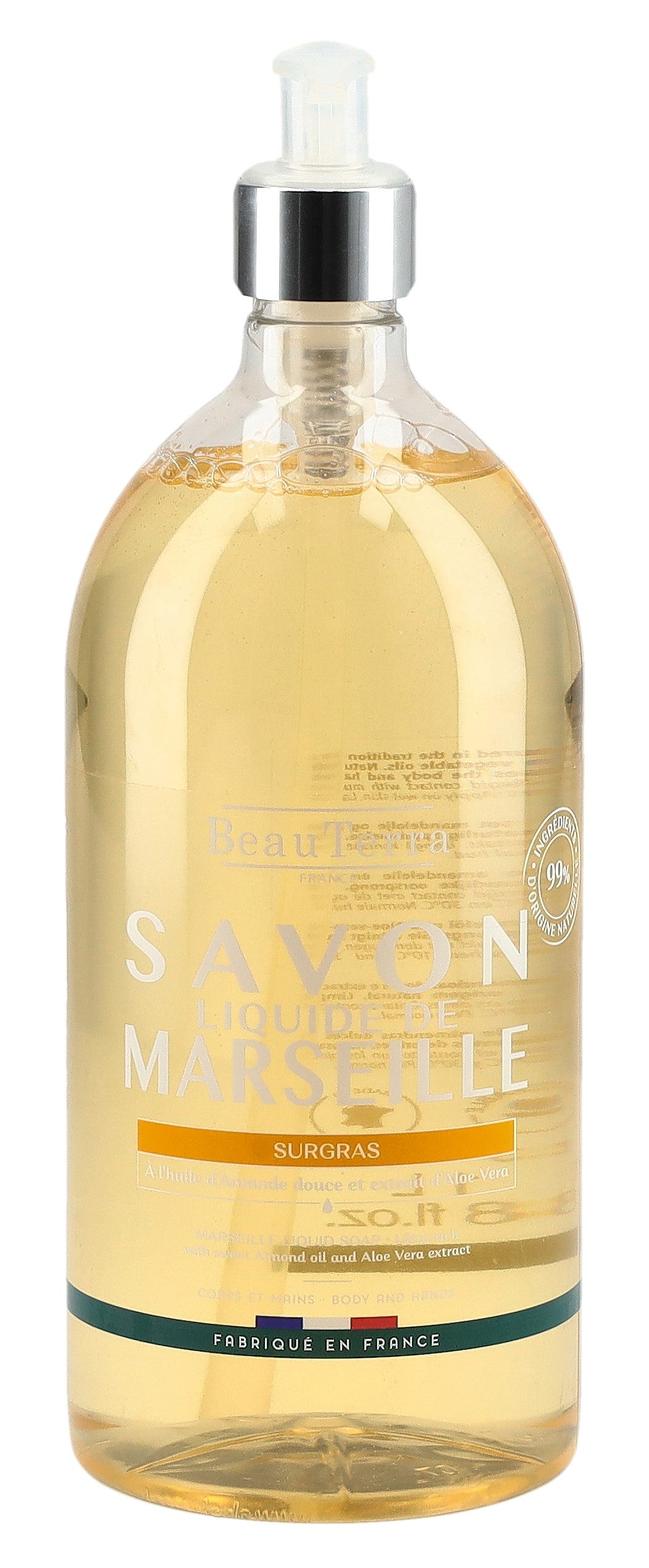 BEAUTERRA Savon de Marseille Liquide Amande 1000 ml Douceur