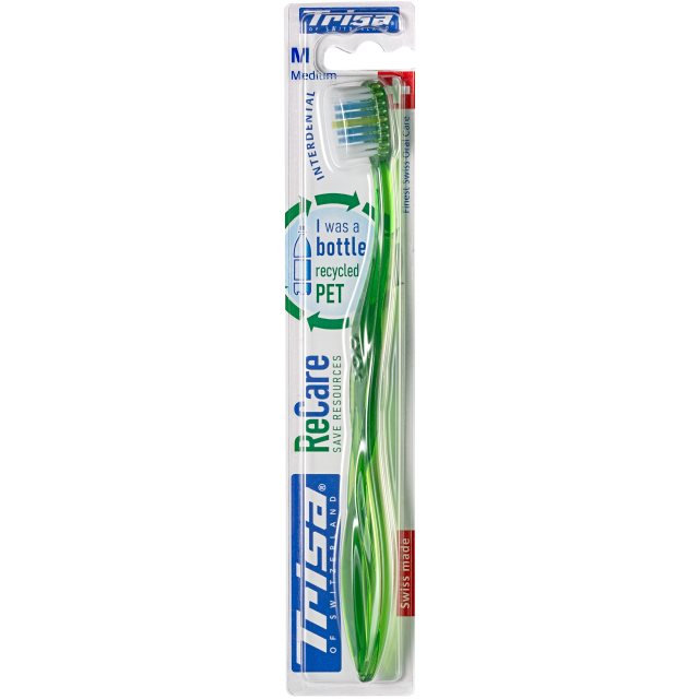TRISA RECARE Brosse à Dents Medium Soin Buccal | 1 Brosse