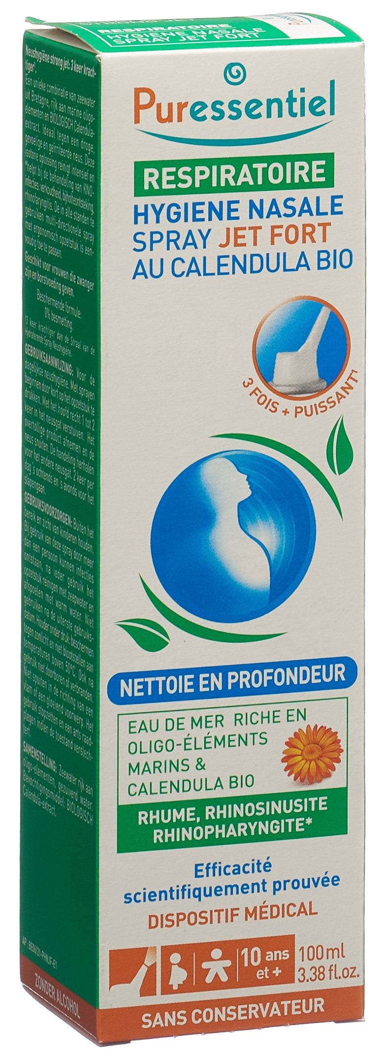 Puressentiel Hygiène Nasale Jet Fort 100ml | Décongestionnant Naturel