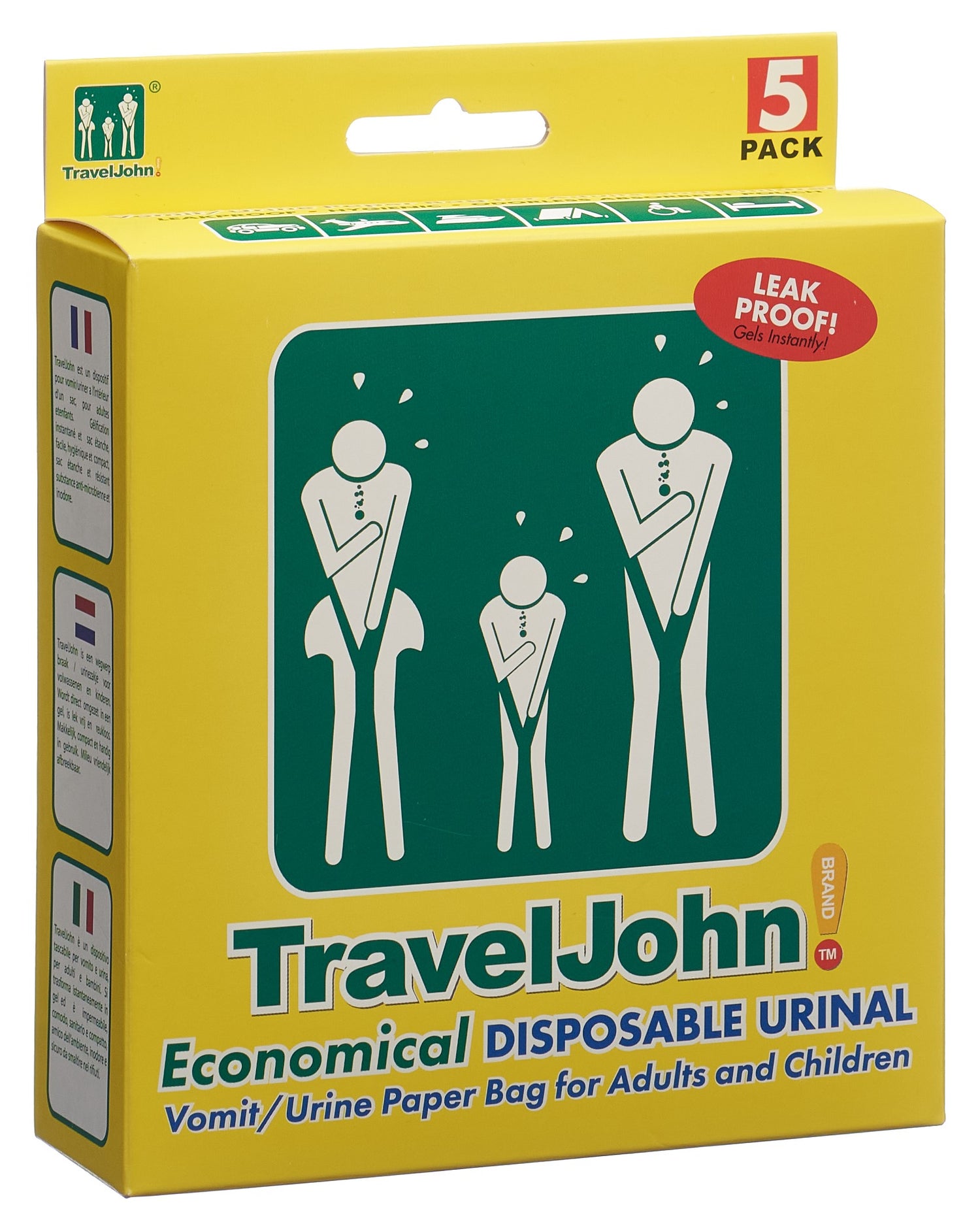 TRAVELJOHN Sacs Vomissements Urgence 5 Pièces | Confort &amp; Discrétion
