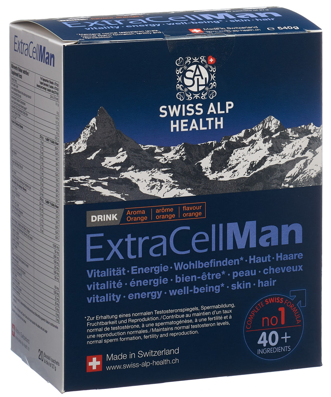 EXTRA CELL Boisson Énergisante Homme 20 Sachets 27 g