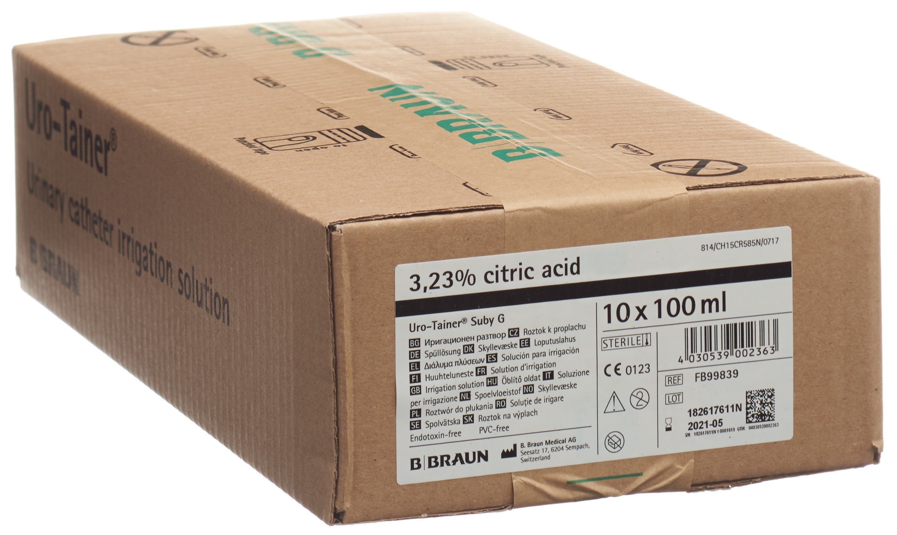 URO-TAINER Solution pour irrigation urinaire 10 sachets 100 ml