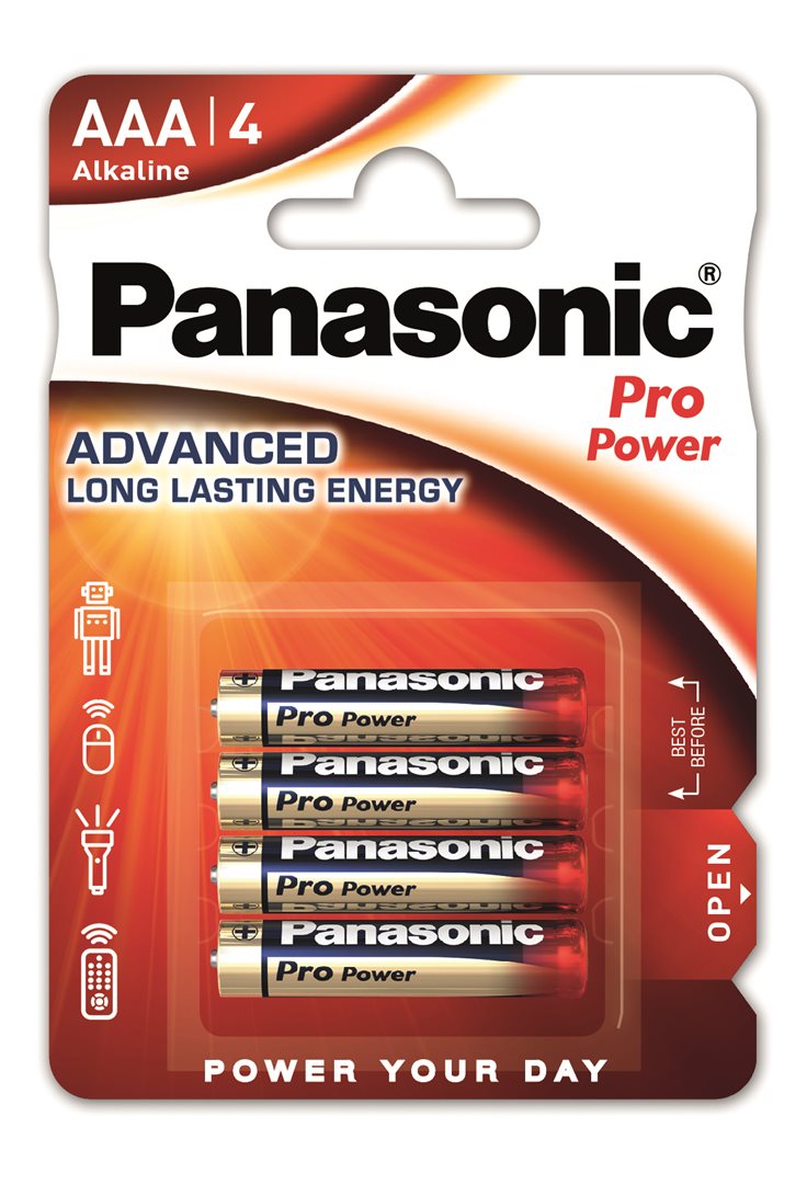 PANASONIC Pro Power Piles AAA LR03 4 Piles | Longue Durée
