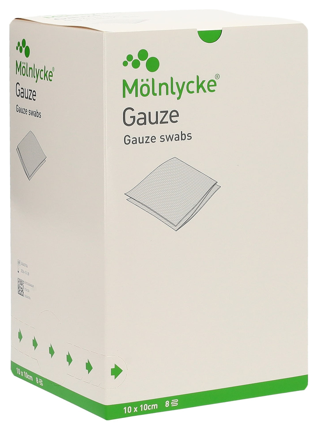 Mölnlycke Compresses de gaze stériles 10x10cm 8 couches 75 sachets 2 pièces