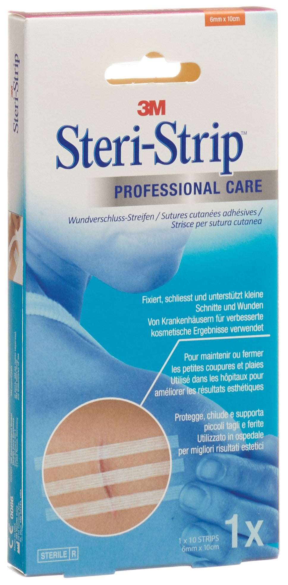 3M STERI STRIP 6x100mm blanc renforcé 10 pce