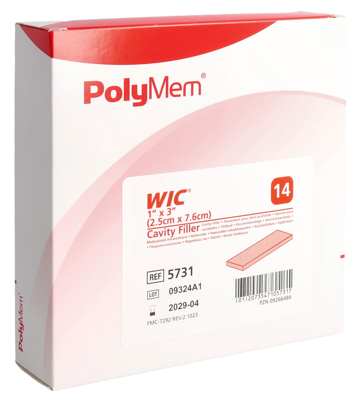 POLYMEM WIC Pansement Cavitaire 2.5 x 7.6 cm 14 pièces | Soin Cicatrisant