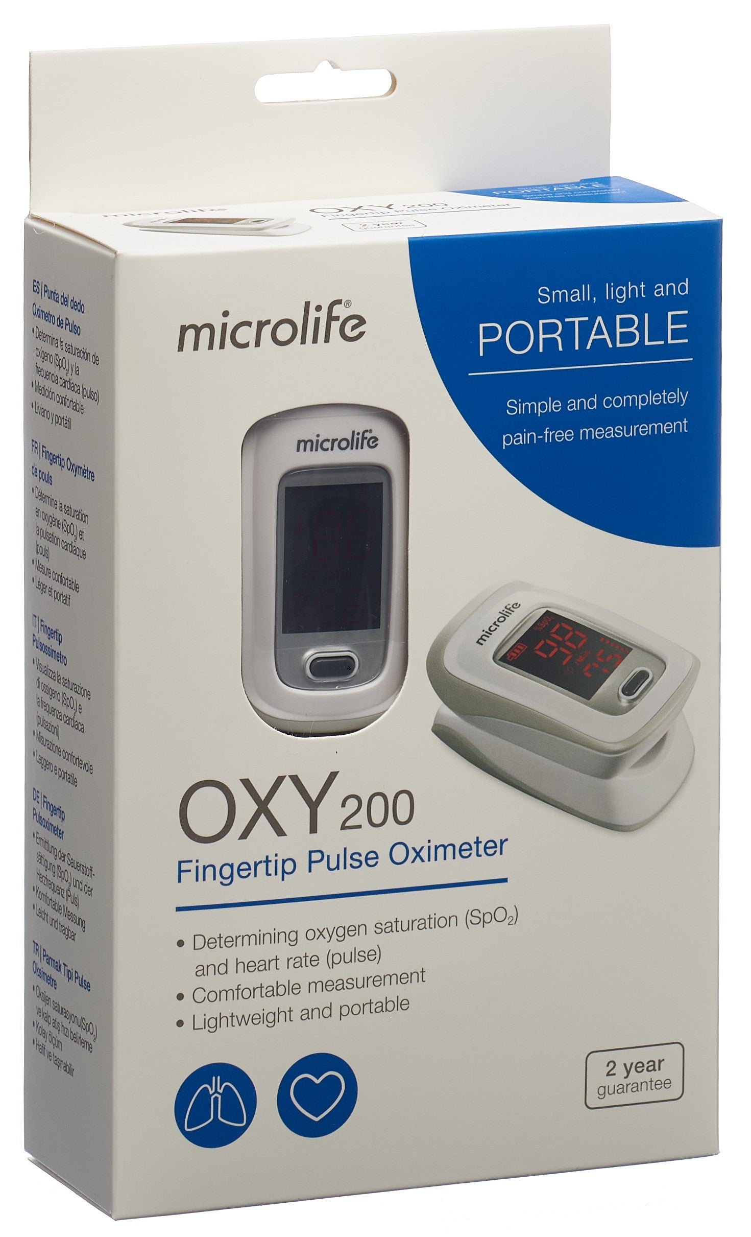 MICROLIFE Oxymètre de Pouls Oxy 200 | Mesure SpO2 &amp; Fréquence Cardiaque